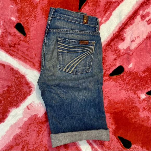 7 For All Mankind Jeans Dojo Bermuda Shorts - Picture 4 of 12